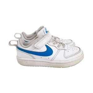 Nike Court Borough 2 Low Top Sneakers Blue White Basketball Shoe Girls 11